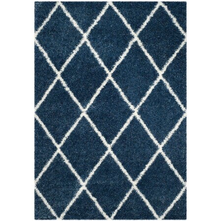 Safavieh Montreal Shag Runner Rug, Blue and Ivory - 2 ft. - 3 in. x 7 ft. SGM831A-27